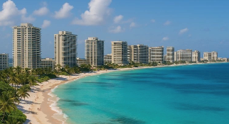 A photorealistic image of a group of people (locals and tourists) sitting around a bonfire on a beach in Barbados at night. They are sharing stories, laughing, and enjoying each other's company. The bonfire is crackling and providing warm light, casting long shadows on the sand. The scene is set against the backdrop of a starlit sky with the sound of waves crashing in the distance. Focus on the expressions of joy and connection on the faces of the participants. Style: Warm and intimate storytelling photography with a focus on capturing genuine human emotions. Technical specs: 4K resolution, low-light photography, warm color grading.